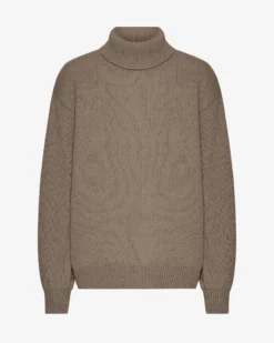 Merino Wool Turtleneck - Warm Taupe