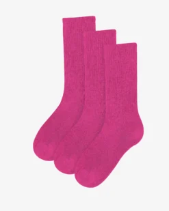 Organic Active Sock - Bubblegum Pink (3-Pack)