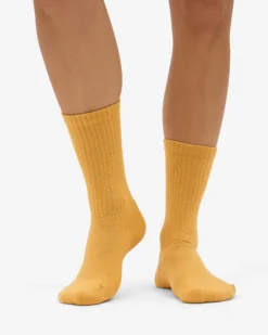 Organic Active Sock - Burned Yellow