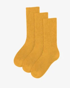 Organic Active Sock - Burned Yellow (3-Pack)
