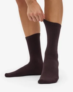 Organic Active Sock - Coffee Brown