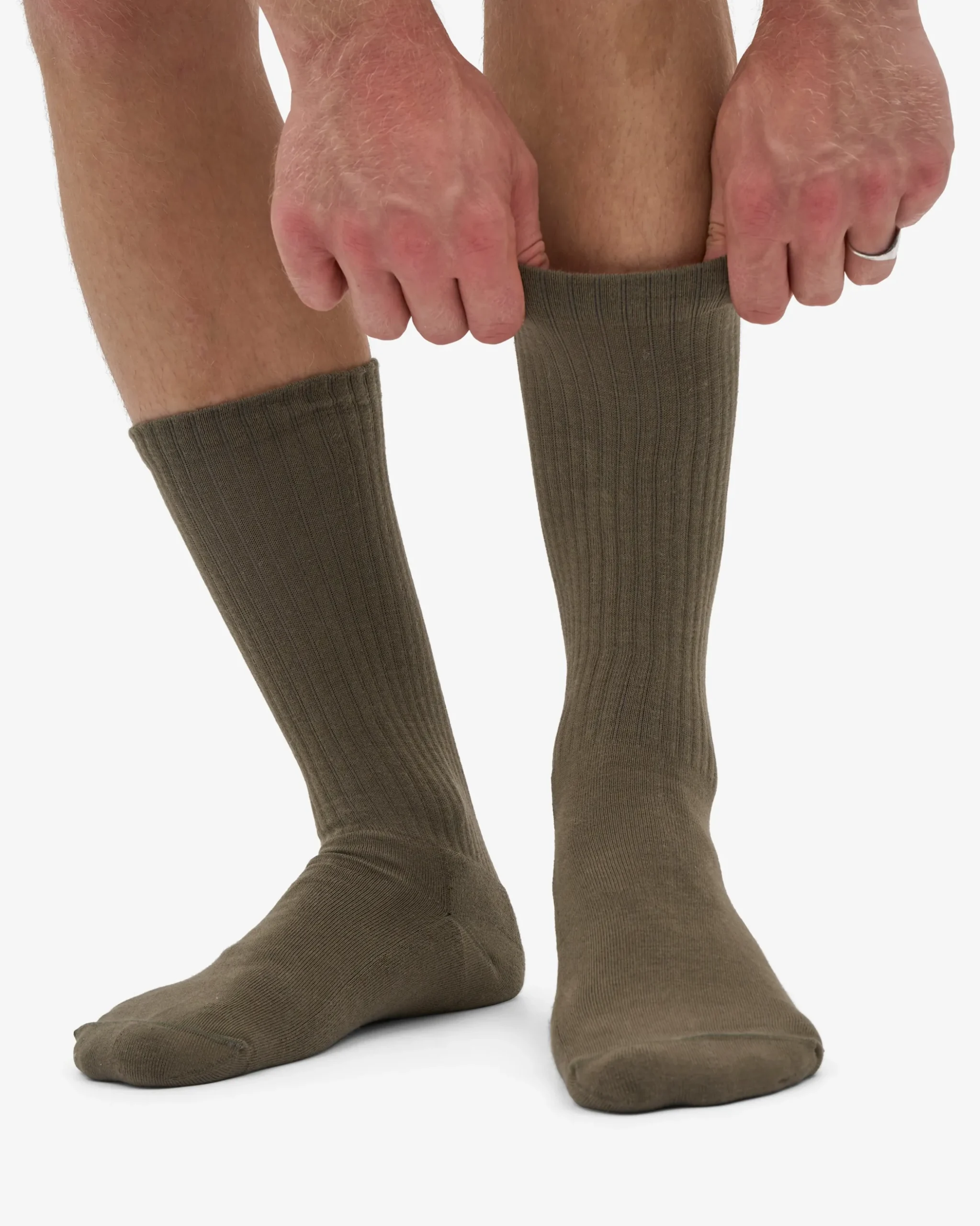 Organic Active Sock - Dusty Olive (3-Pack)
