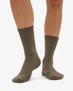 Organic Active Sock - Dusty Olive (3-Pack)