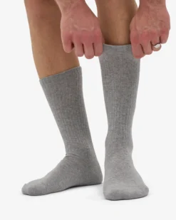 Organic Active Sock - Heather Grey (3-Pack)