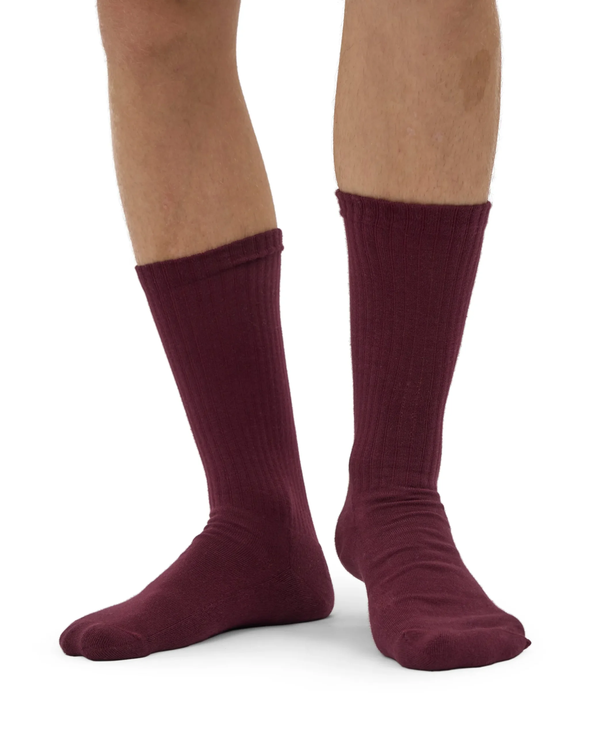 Organic Active Sock - Oxblood Red (3-Pack)