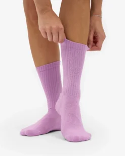 Organic Active Sock - Red Tangerine (3-Pack)