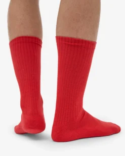 Organic Active Sock - Red Tangerine