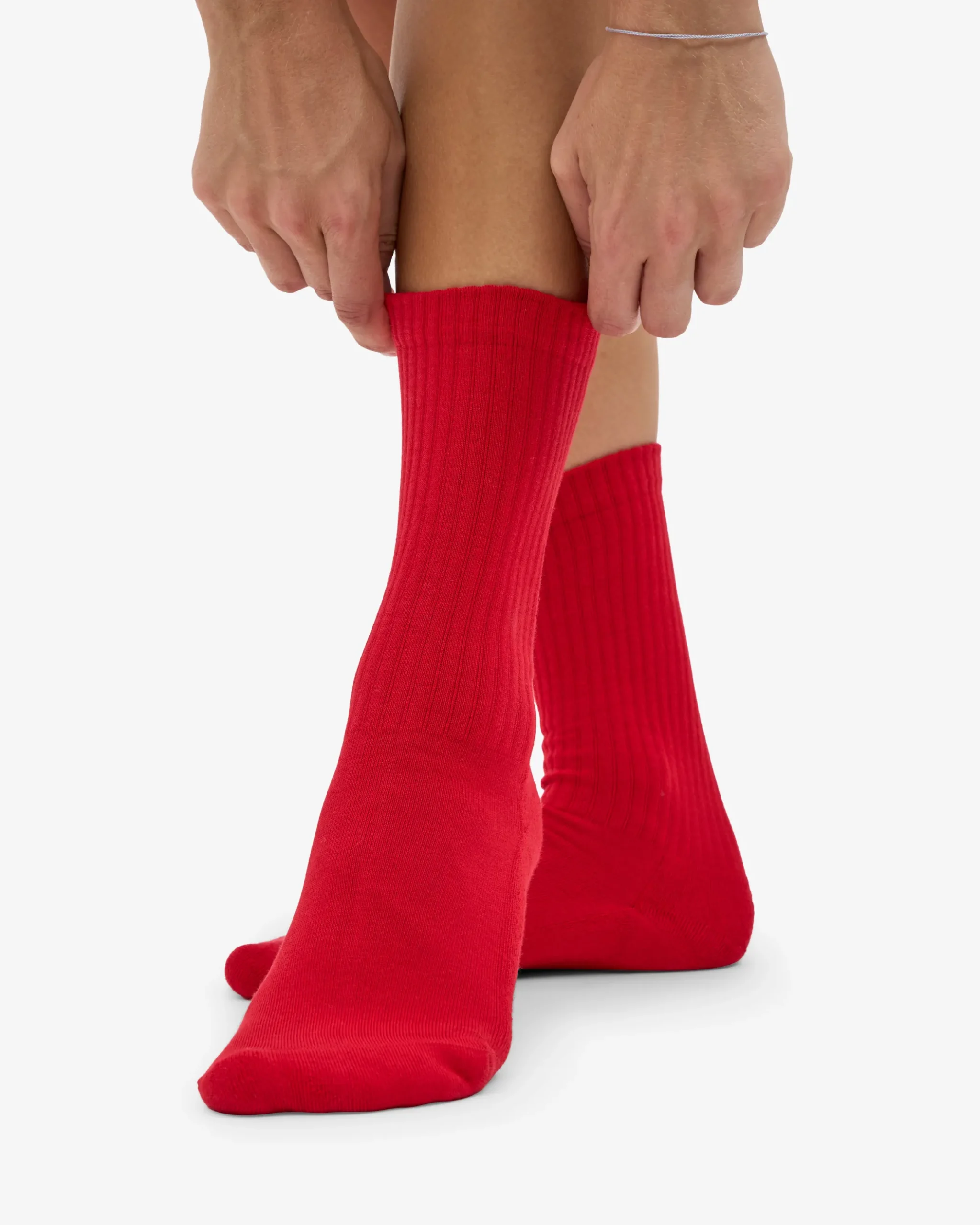 Organic Active Sock - Red Tangerine