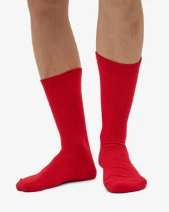 Organic Active Sock - Scarlet Red