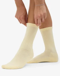 Organic Active Sock - Soft Yellow (3-Pack)