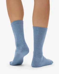 Organic Active Sock - Steel Blue