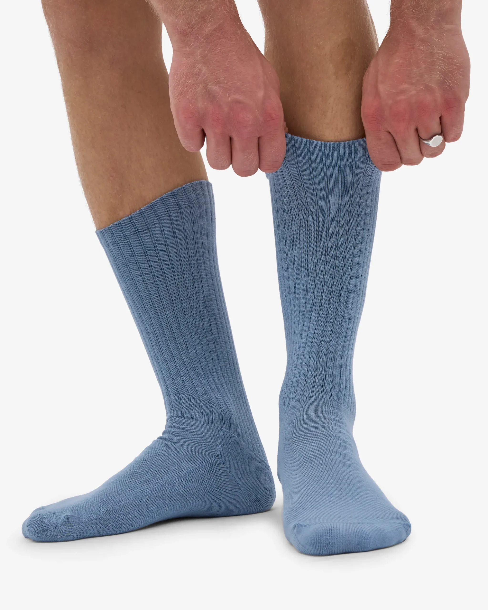 Organic Active Sock - Steel Blue