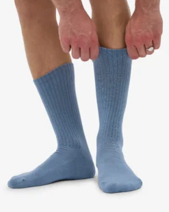 Organic Active Sock - Steel Blue (3-Pack)