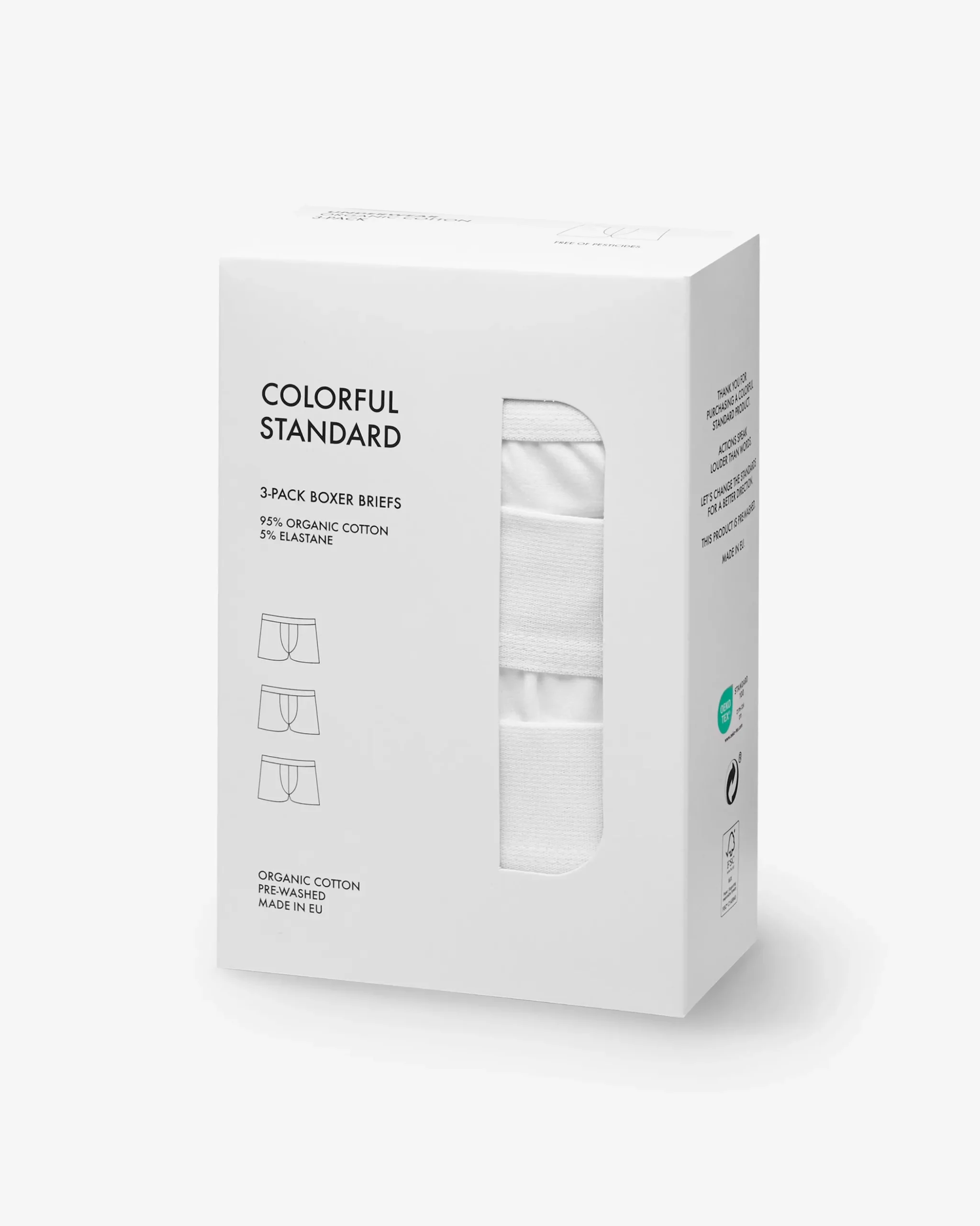 Organic Boxer Briefs 3 Pack - Optical White