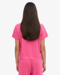 Organic Boxy Crop Tee - Bubblegum Pink