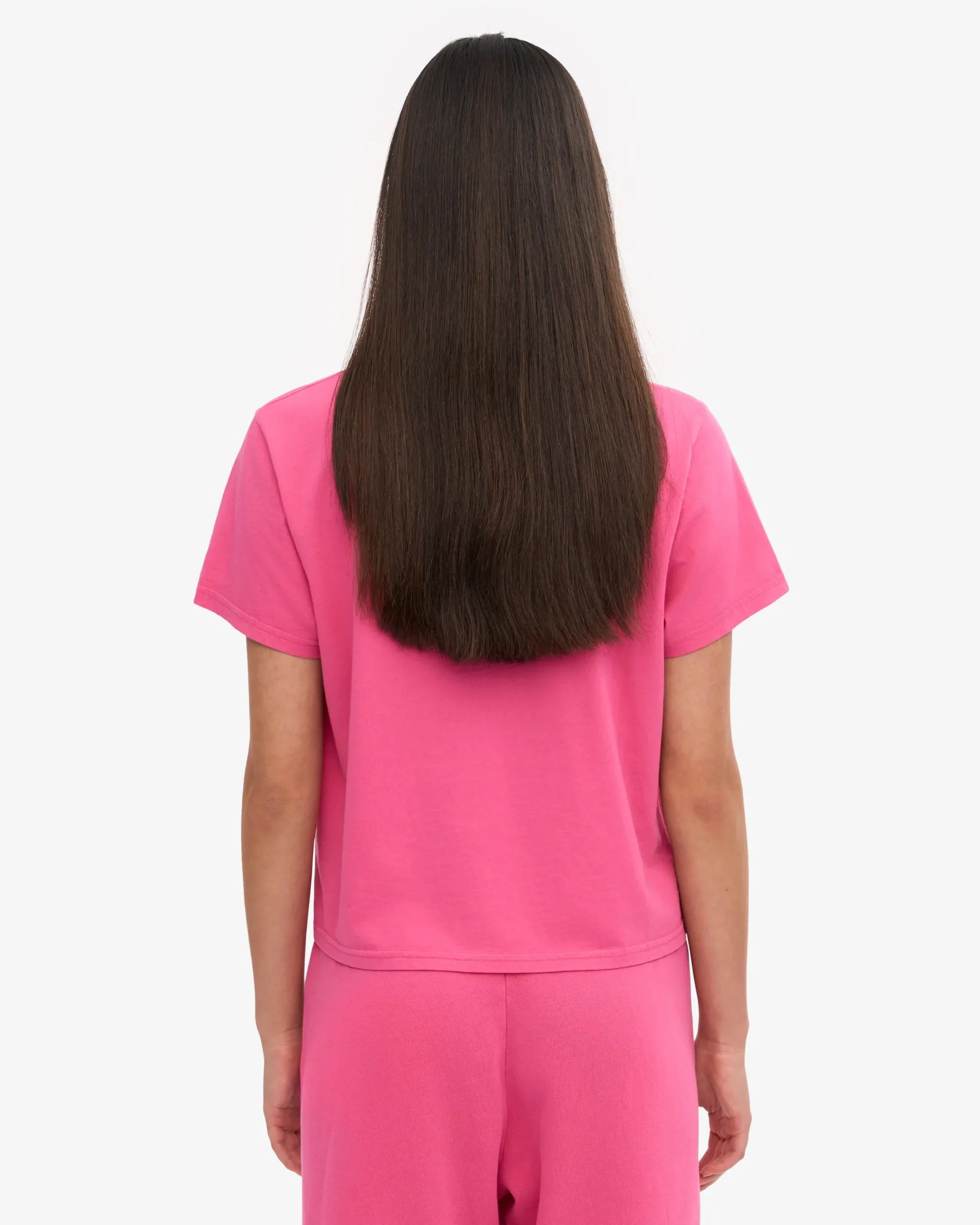 Organic Boxy Crop Tee - Bubblegum Pink