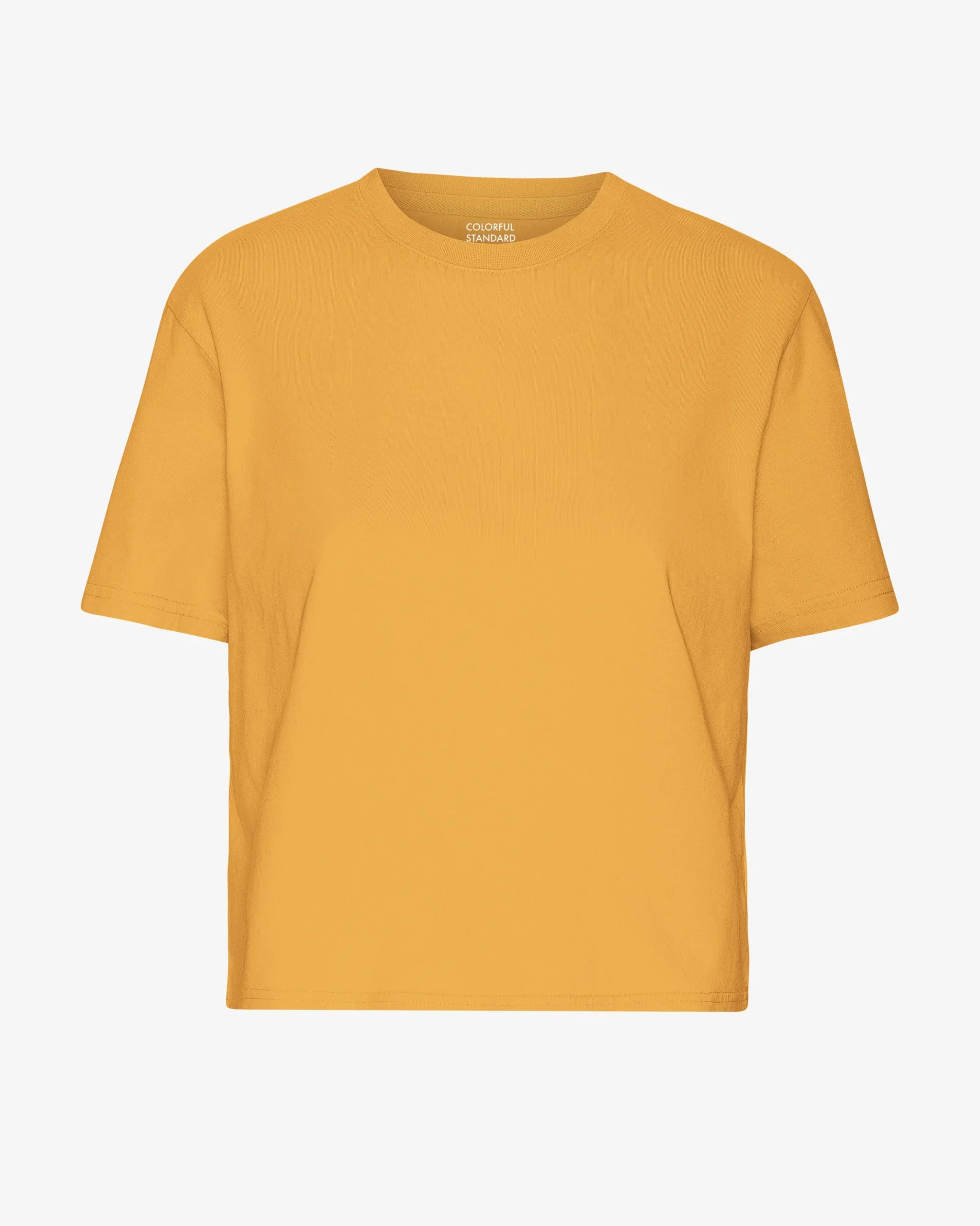 Organic Boxy Crop Tee - Burned Yellow