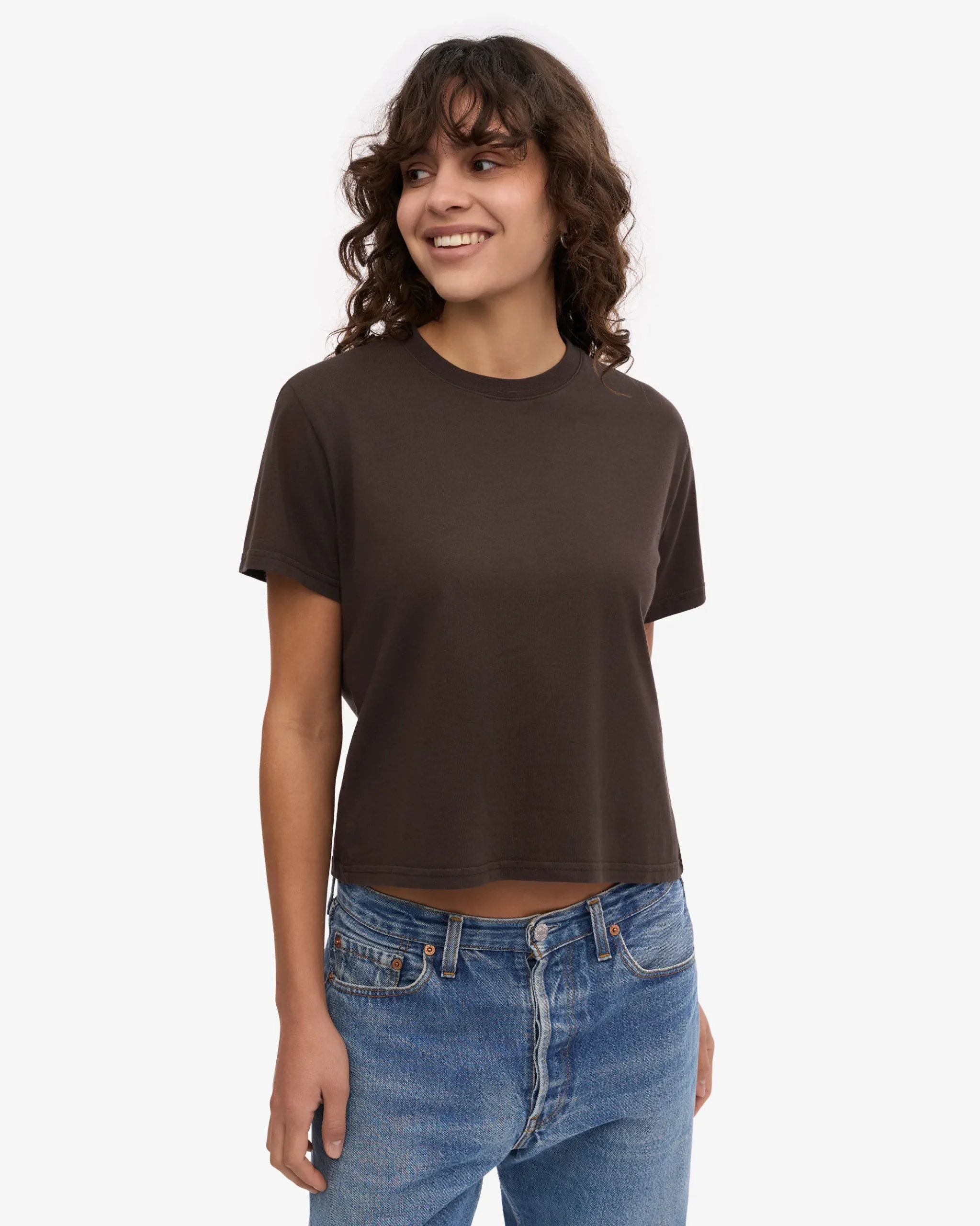 Organic Boxy Crop Tee - Coffee Brown (3-Pack)