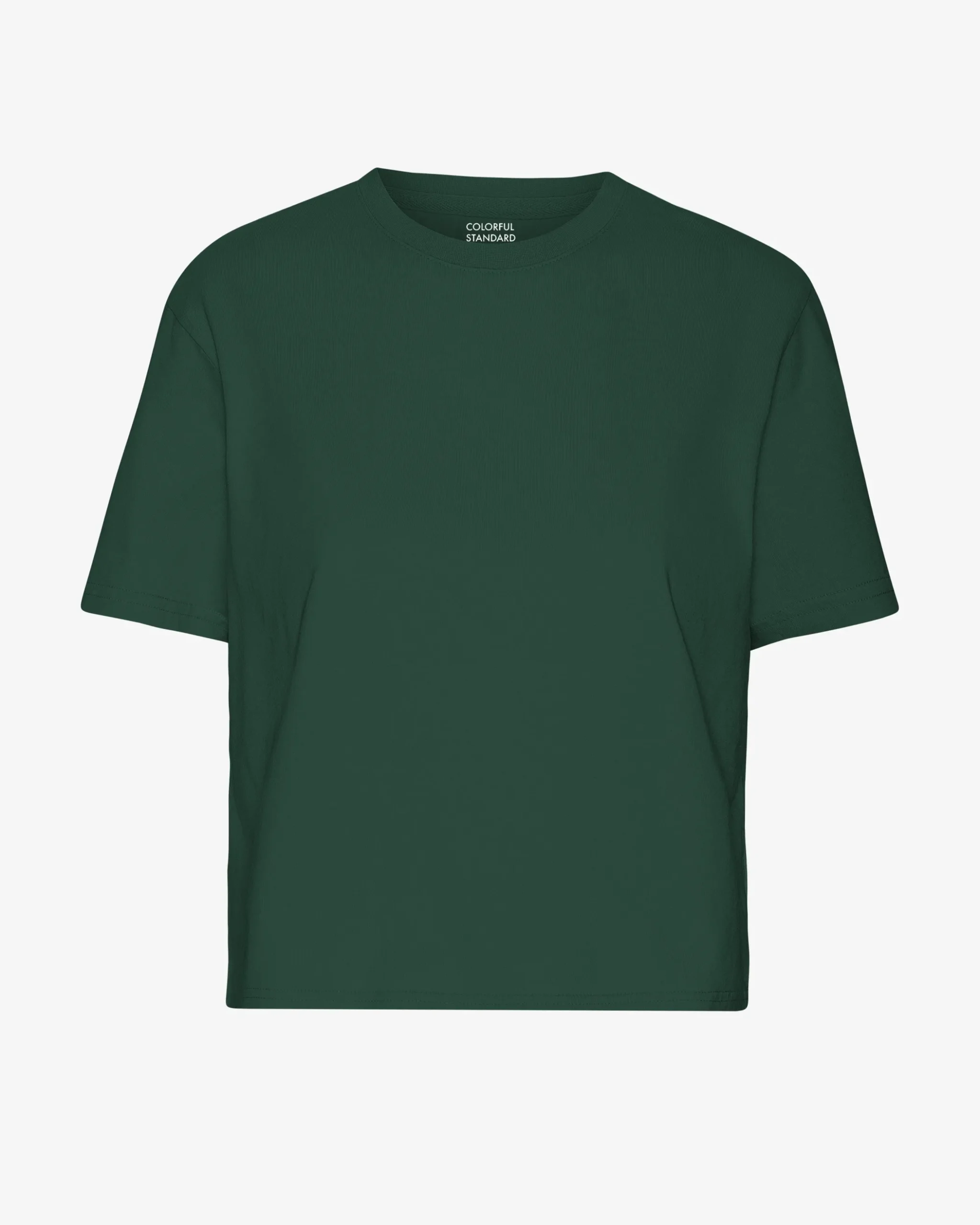 Organic Boxy Crop Tee - Emerald Green