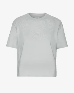 Organic Boxy Crop Tee - Faded Grey