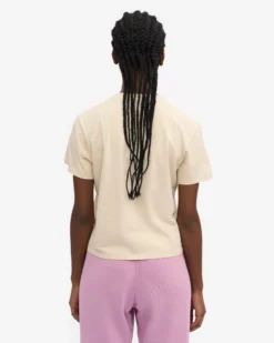 Organic Boxy Crop Tee - Ivory White (3-Pack)