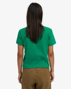 Organic Boxy Crop Tee - Kelly Green