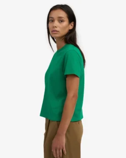 Organic Boxy Crop Tee - Kelly Green