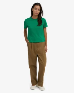 Organic Boxy Crop Tee - Kelly Green