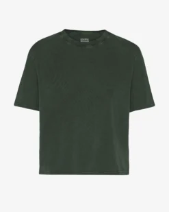 Organic Boxy Crop Tee - Midnight Forest