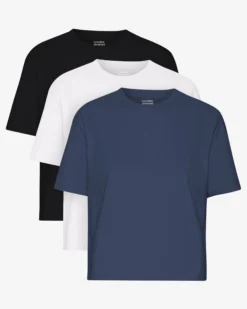 Organic Boxy Crop Tee - Mixed 06 (3-Pack)