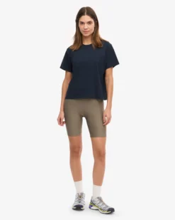 Organic Boxy Crop Tee - Navy Blue (3-Pack)
