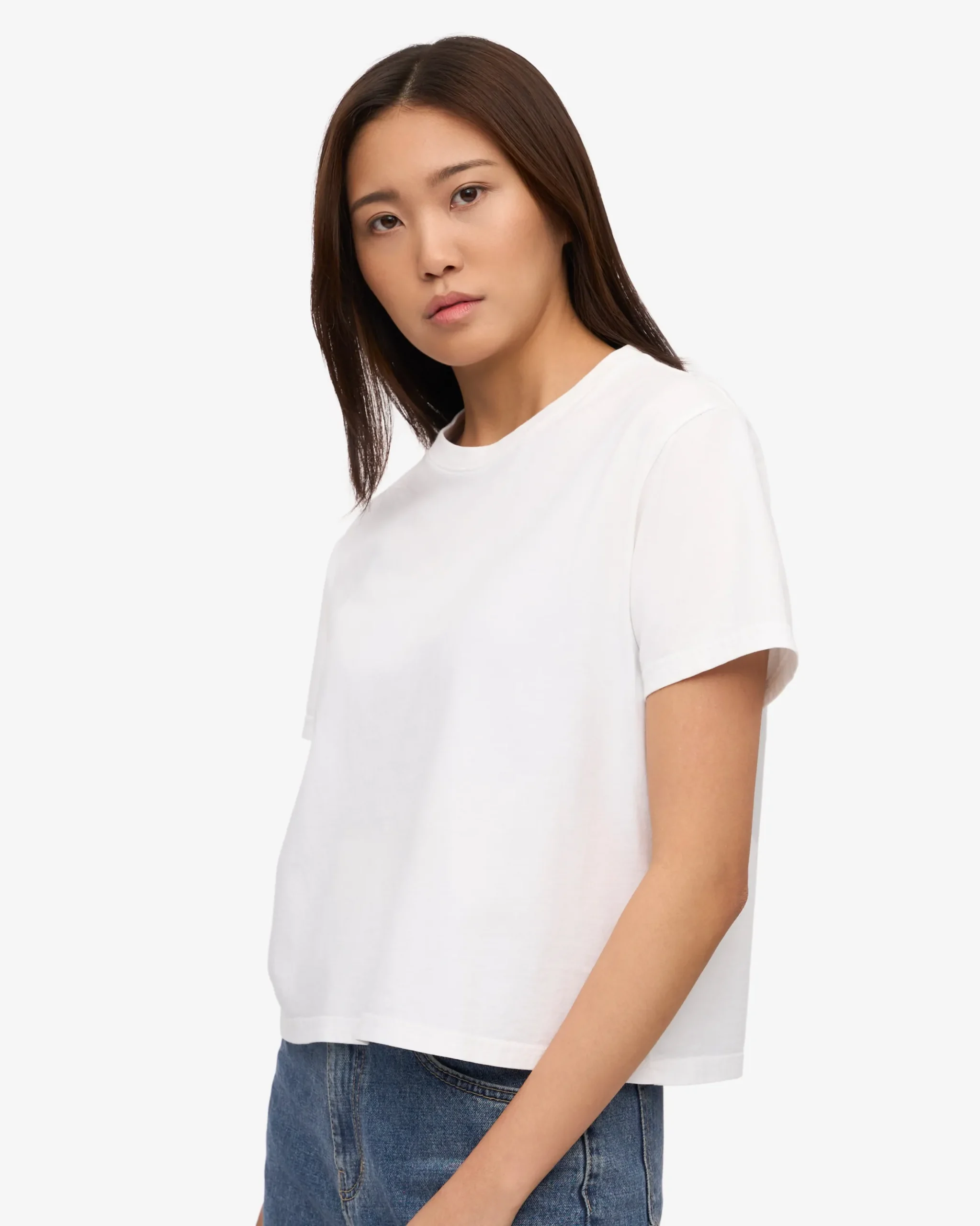 Organic Boxy Crop Tee - Optical White (3-Pack)