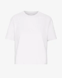 Organic Boxy Crop Tee - Optical White