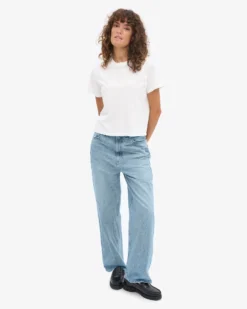 Organic Boxy Crop Tee - Optical White