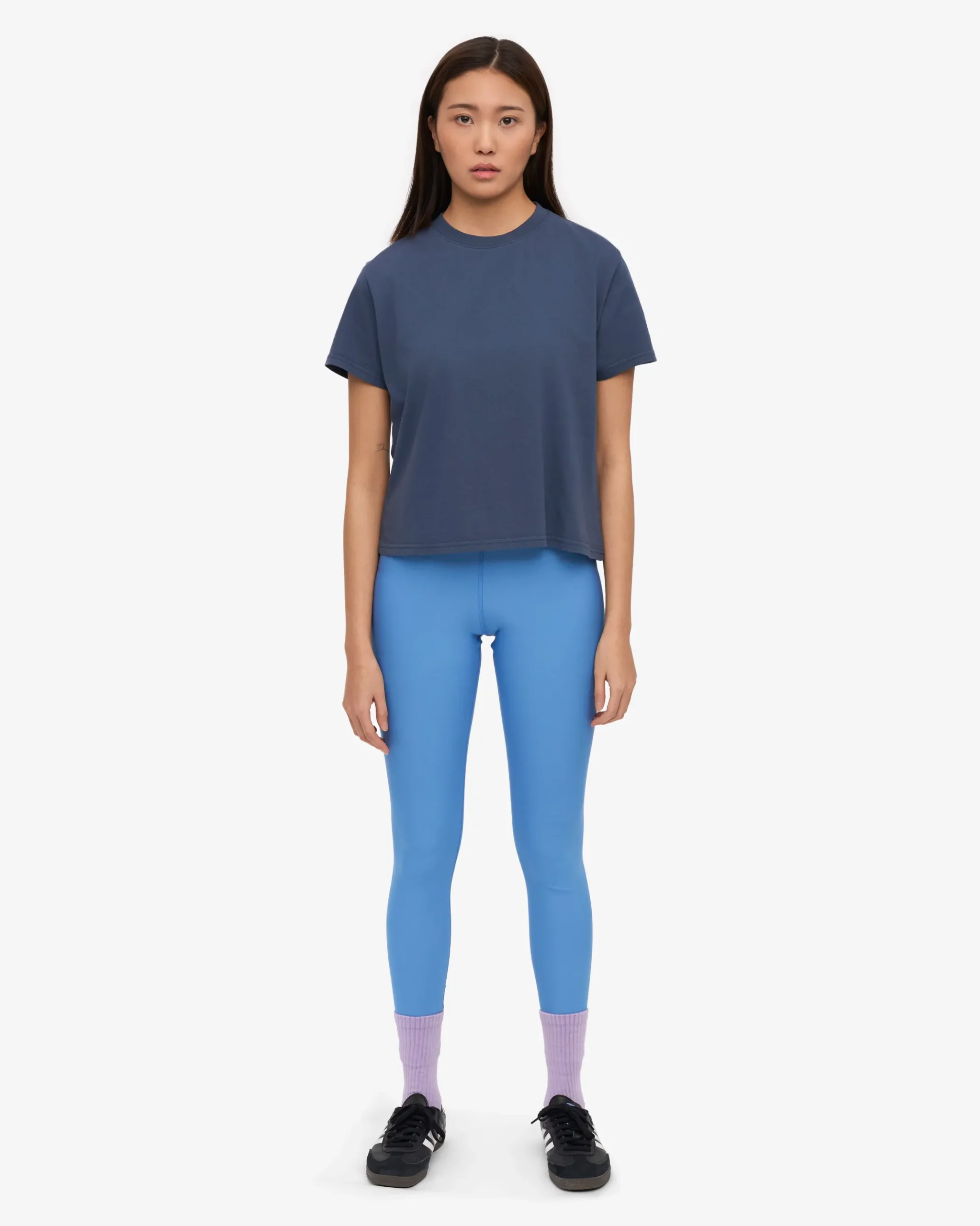 Organic Boxy Crop Tee - Petrol Blue (3-Pack)