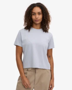 Organic Boxy Crop Tee - Polar Blue (3-Pack)