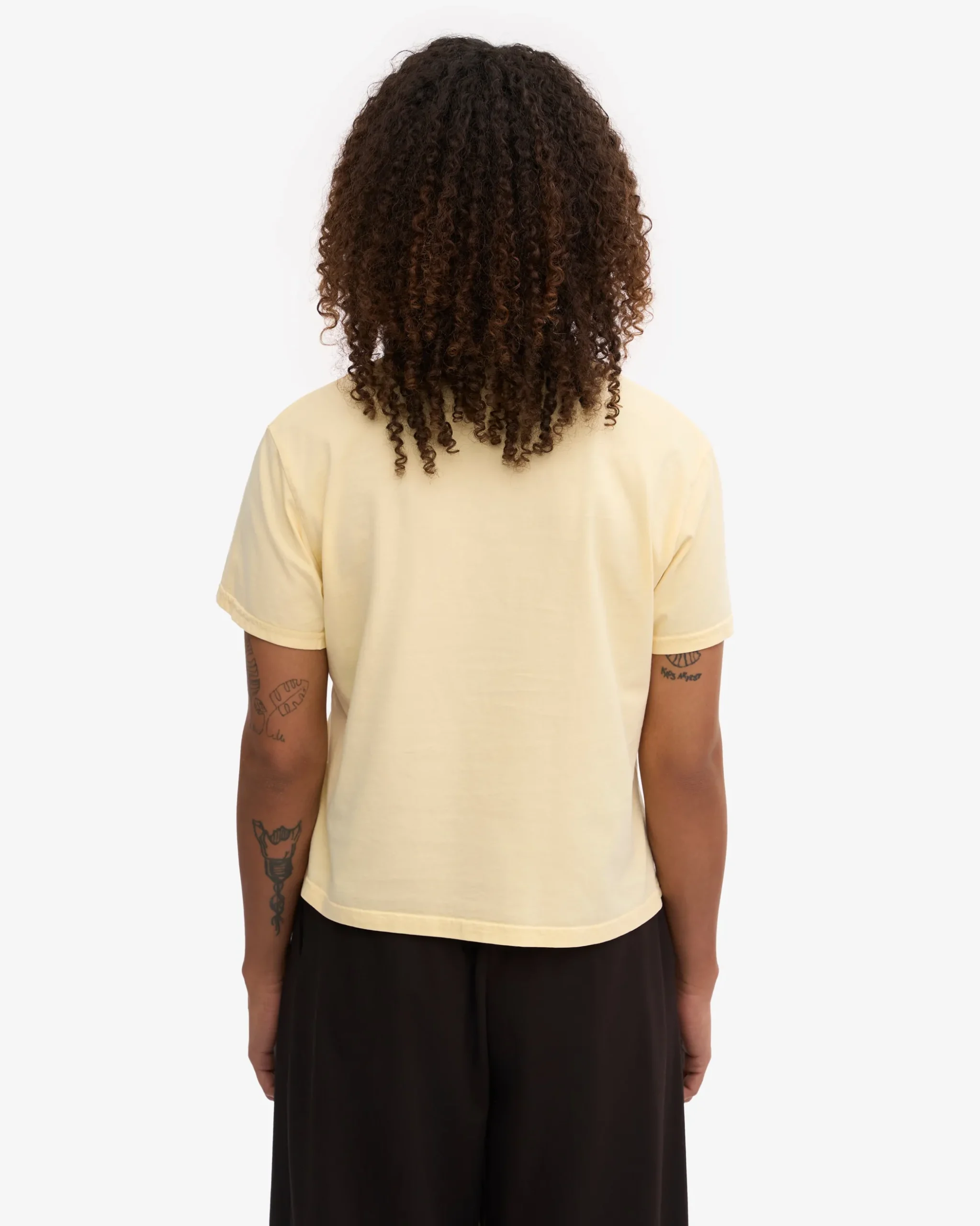 Organic Boxy Crop Tee - Soft Yellow