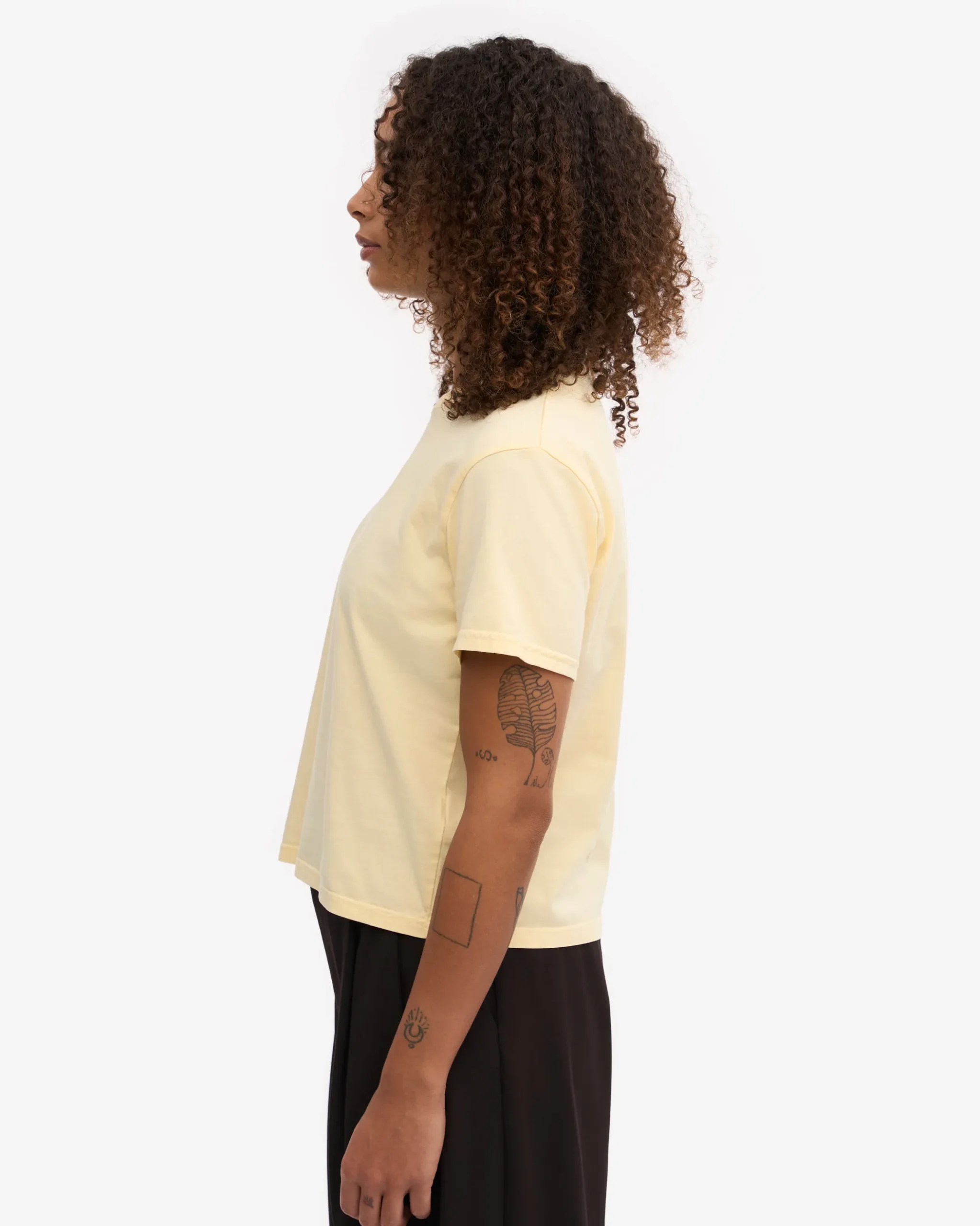 Organic Boxy Crop Tee - Soft Yellow (3-Pack)