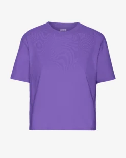 Organic Boxy Crop Tee - Ultra Violet