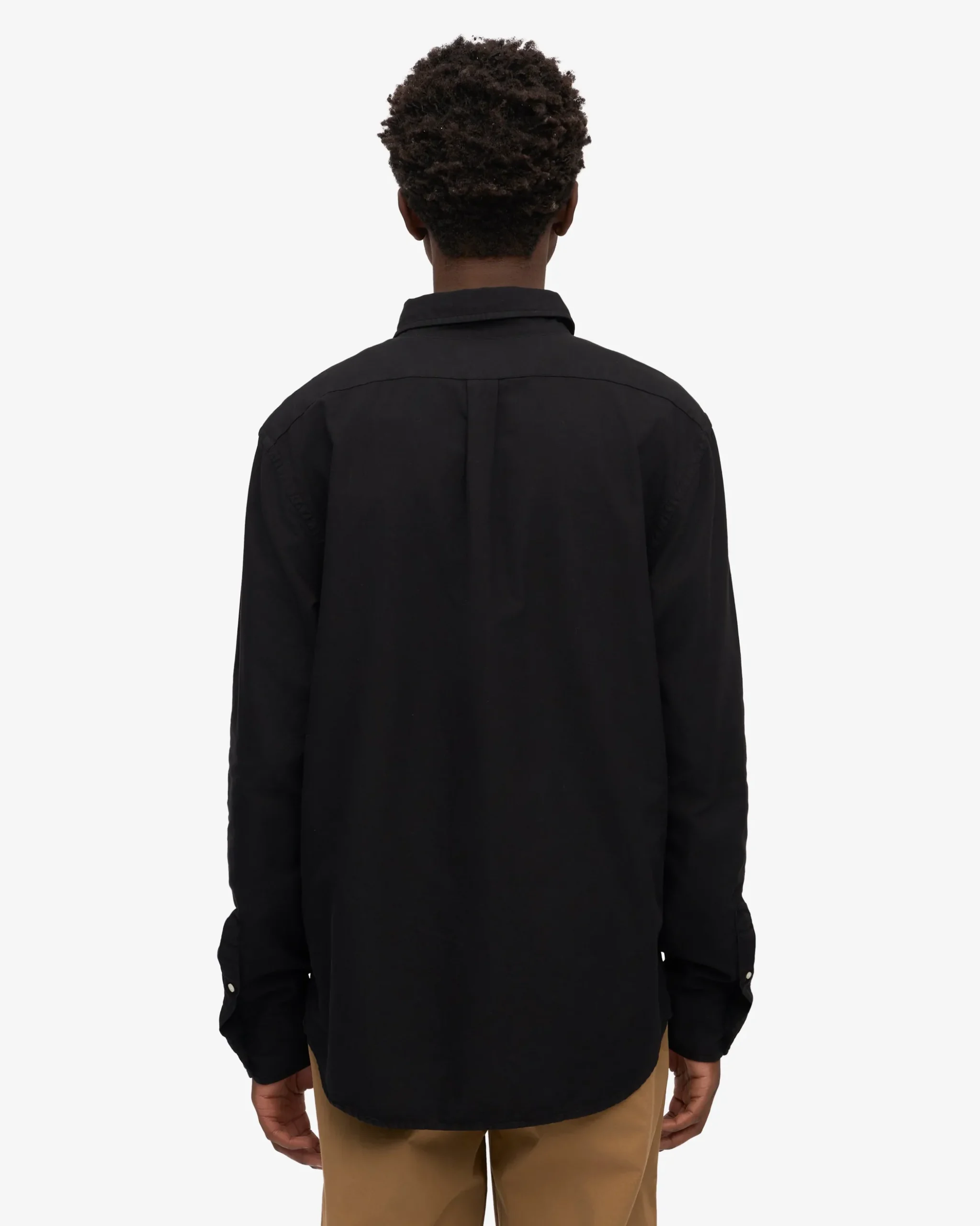 Organic Button Down Shirt - Deep Black