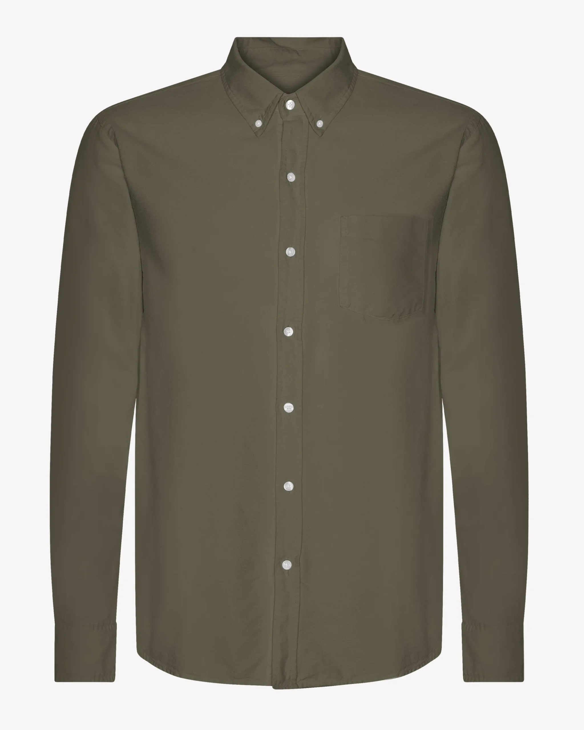 Organic Button Down Shirt - Dusty Olive