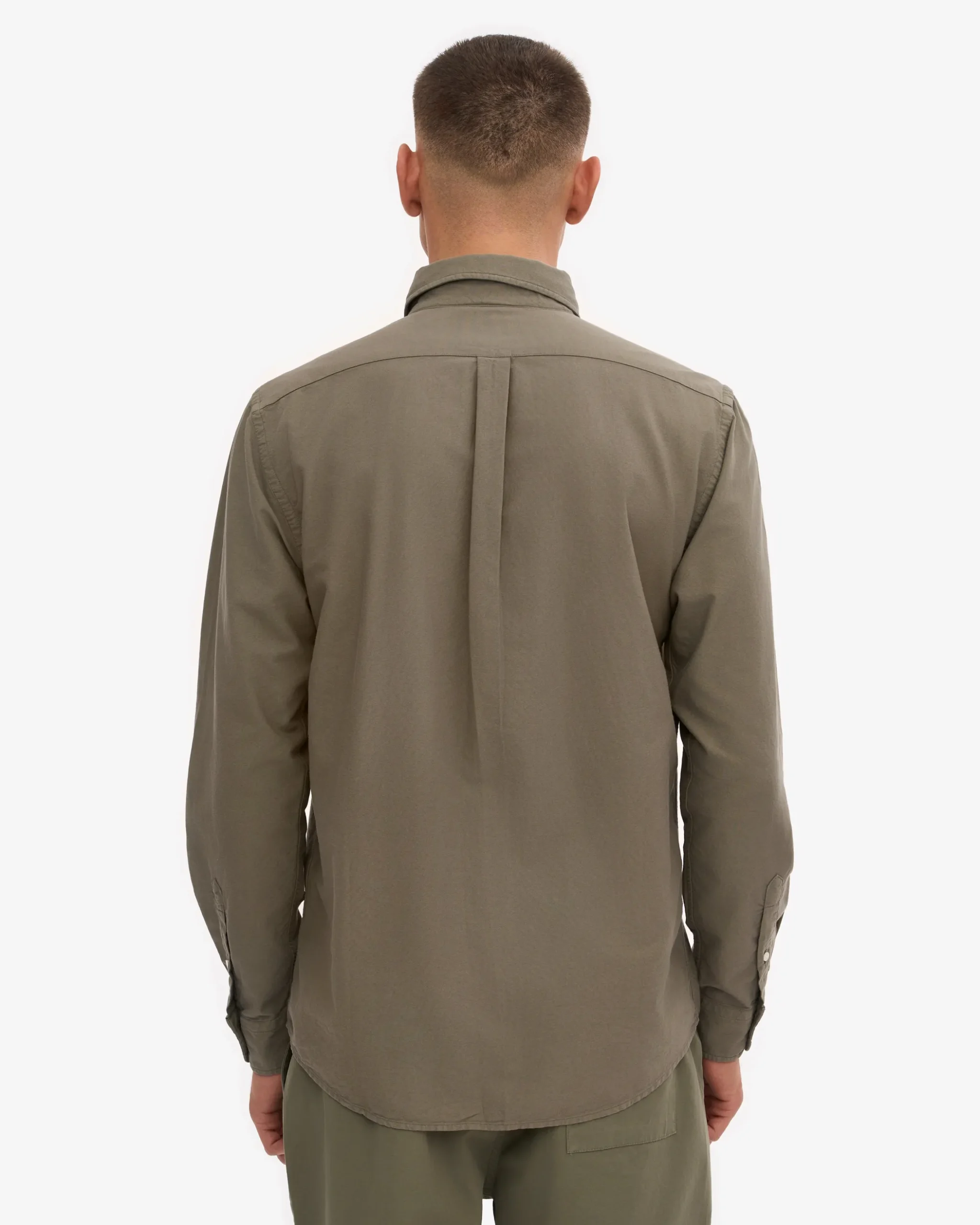 Organic Button Down Shirt - Dusty Olive