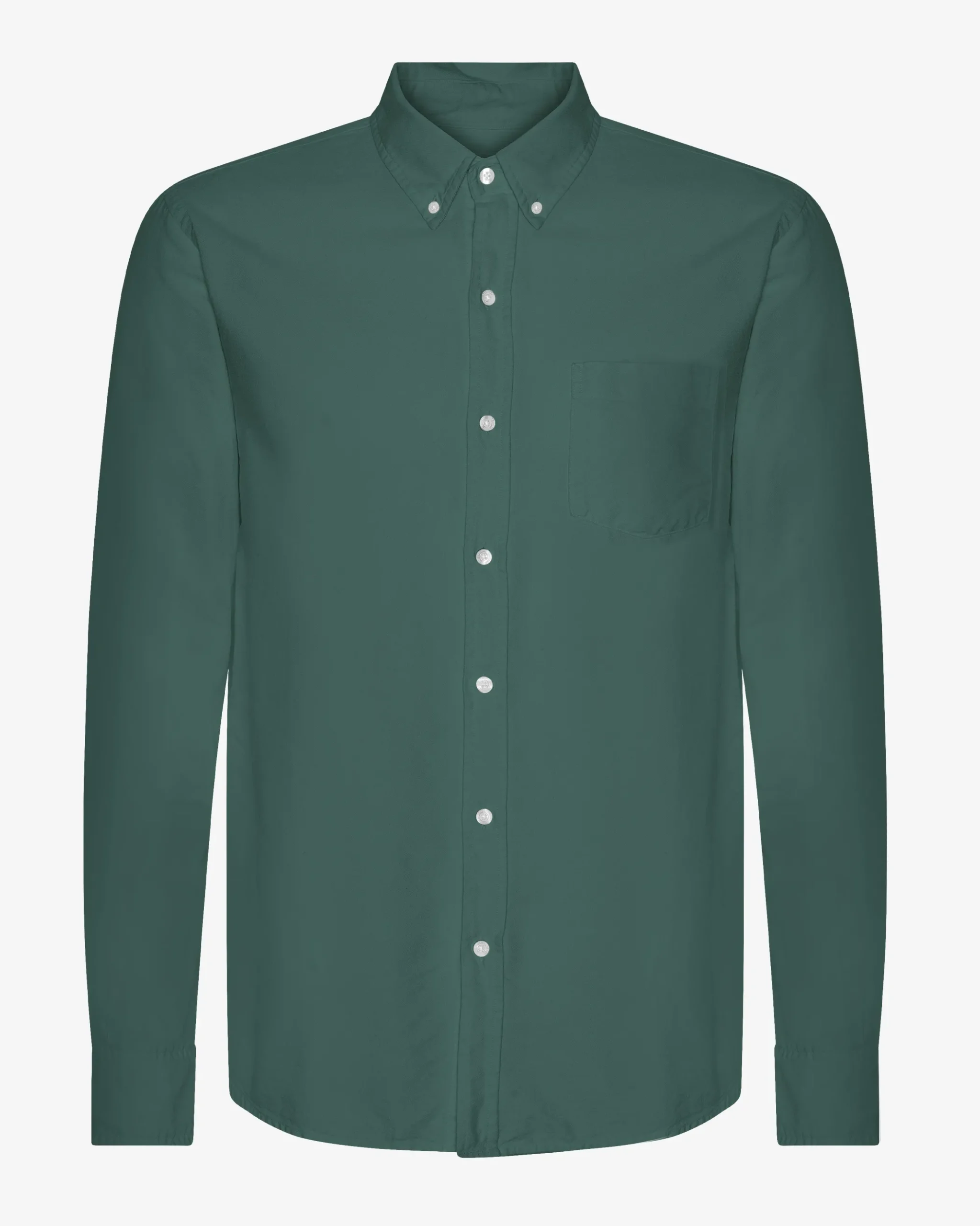 Organic Button Down Shirt - Emerald Green