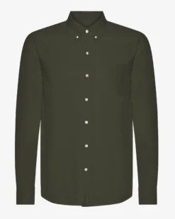Organic Button Down Shirt - Hunter Green