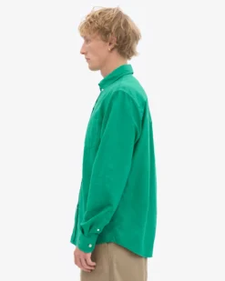 Organic Button Down Shirt - Kelly Green