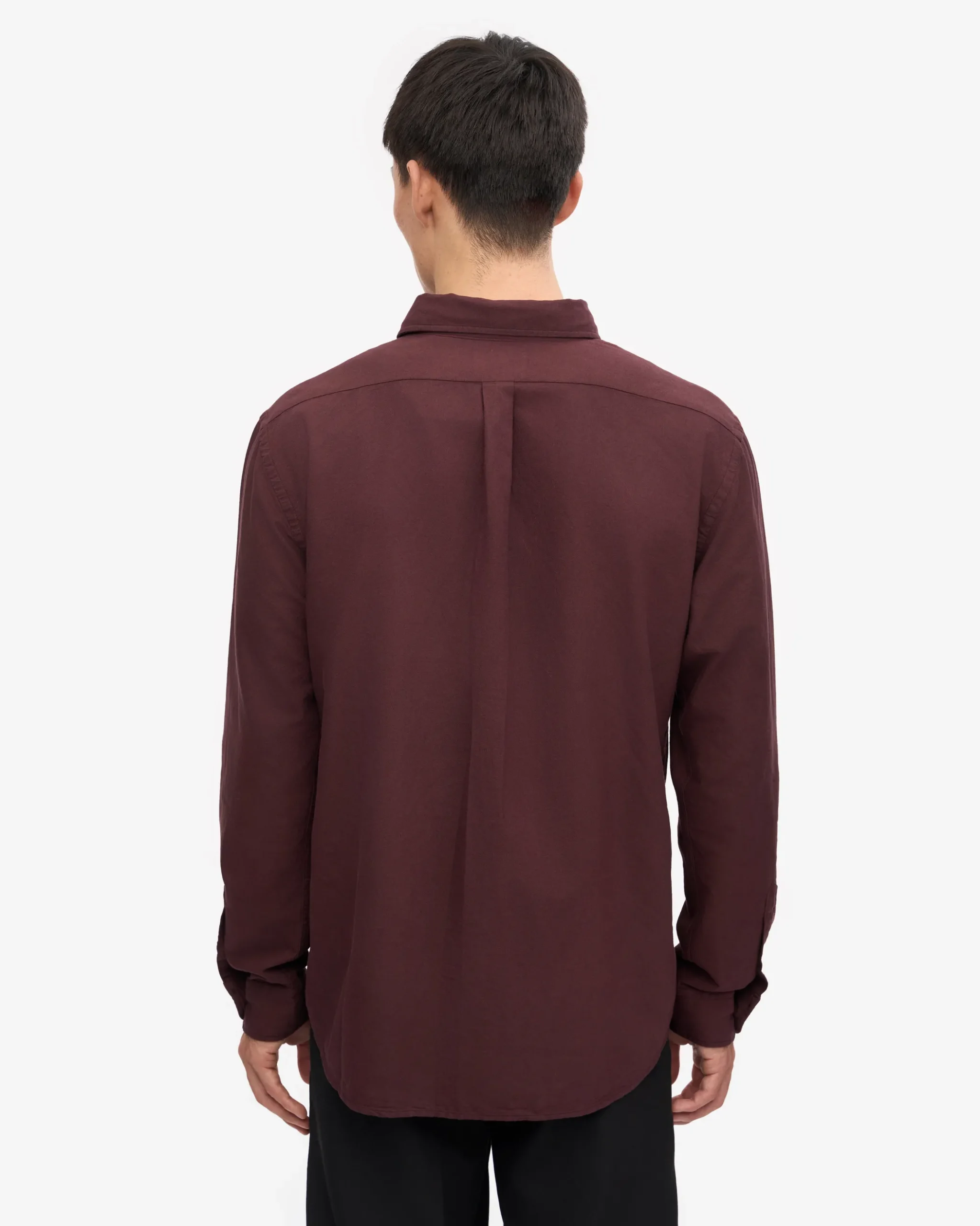 Organic Button Down Shirt - Oxblood Red