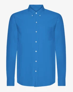 Organic Button Down Shirt - Pacific Blue