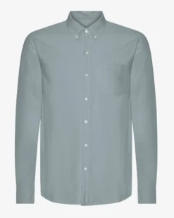 Organic Button Down Shirt - Steel Blue