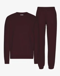 Organic Classic Sweatsuit - Oxblood Red