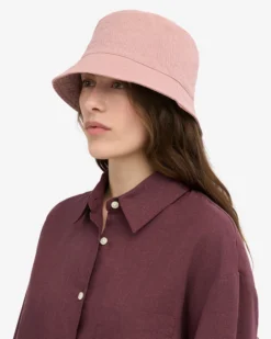 Organic Cotton Bucket Hat - Faded Pink